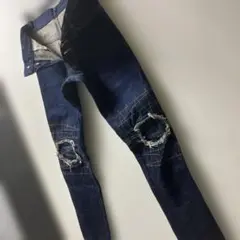 美品❣️ネメス❣️メンズ❣️膝ダメージ❣️濃紺❣️デニム❣️パンツ❣️