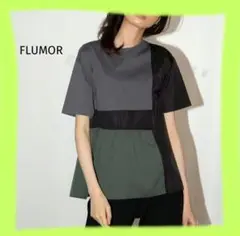 FLUMOR 半袖　Tシャツ　カットソー　異素材