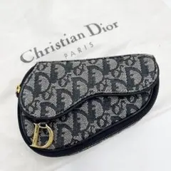 【極美品】クリスチャンディオール トロッター ポーチ サドル D金具