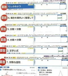 小学6年　算数　1学期　カラーテスト　啓林館　光文書院　A