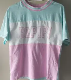 REPIPI メッシュTシャツ 水色 ピンク
