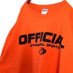 オフィシャル INTRAMURAL スポーツ Tシャツ XL オレンジ 古着