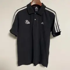 adidas アディダス ブラックポロシャツ Kielロゴ サイズO