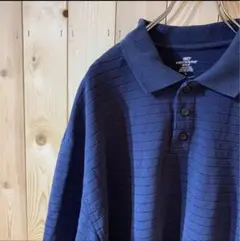 AE2171 DOCKERS GOLF ポロシャツ ネイビーボーダー メンズ L