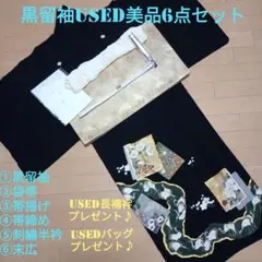 A14週末限定特価！☆used美品☆ 落款 結婚式 金彩 豪華 黒留袖6点セット
