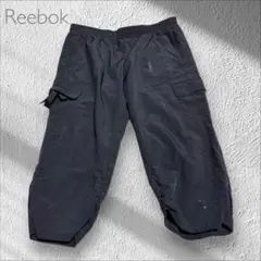 リーボック 七分丈カーゴパンツ スポーティ黒 アクティブL