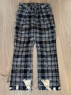 SEVESKIG セヴシグ　Melting Plaid Slacks