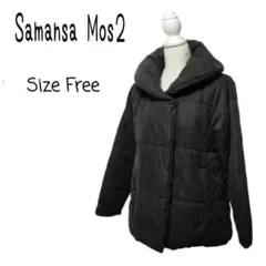Samansa Mos2 ボリューム衿 中綿ジャケット フリーサイズ アウター
