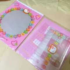 キティちゃん便箋　レターセット　透明　中古　ハローキティ