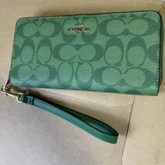 COACH長財布 シグネチャー C4452 グリーン