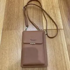 スマホショルダーバッグ キャメルブラウン