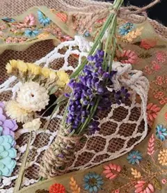 香り☆ラベンダーのかわいいバスケット☆癒し
