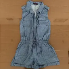 Lovetoxic デニムブルーオーバーオールL