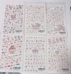 キキララネイルシール6枚セット