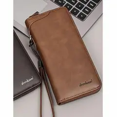 ◆◇ SALE ◇◆ 新品 Deerhanni スタイリッシュ 長財布 ブラウン