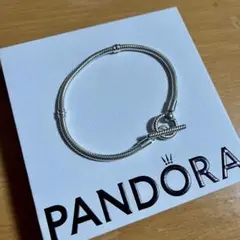 Pandora Moments silver T-bar ブレスレット