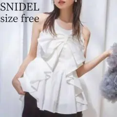 完売品 SNIDEL スナイデル リボンディティールブラウス free