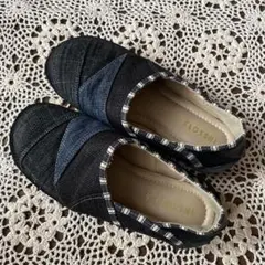 ほぼ新品未使用　超美品　パッチワーク　スリッポン