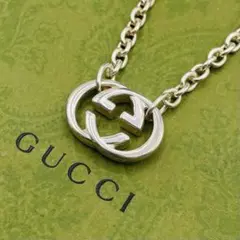 極美品 箱付き⭐️GUCCI ネックレス インターロッキングG シルバー