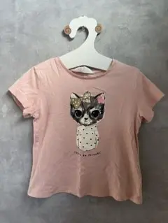 H&M 猫イラスト Tシャツ 98/104
