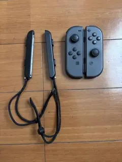 Nintendo Switch Joy-Con グレー ストラップ付き