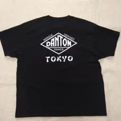 DANTON 限定　ロゴTシャツ　ブラック　XXL