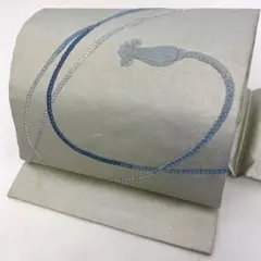 【着】13913o 着物 九寸名古屋帯 組み紐文様 刺繍