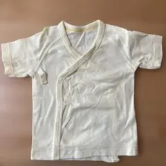 クリーム色前開きシャツ肌着 50-60cm