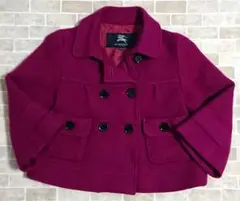 美品 BURBERRY バーバリー ウール ピーコート ジャケット 110