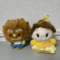 ディズニー うるぽちゃちゃん 美女と野獣 ベル 野獣　ディズニーストア　ぬい