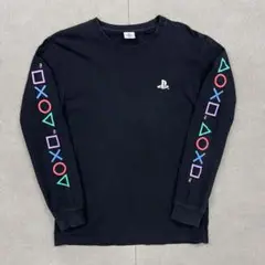 プレイステーション ロングスリーブ ブラック 両面プリント Lサイズ