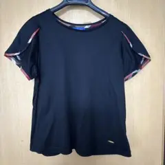 今だけ値下げ♪美品♪ブルーレーベルクレストブリッジ切り替えチェックTシャツ　38