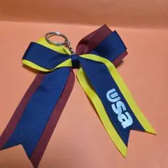 チアダンスUSAキーホルダー　大会グッズ　リボン
