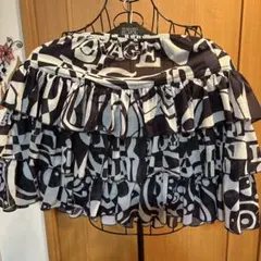 TOYOKO VOI フリルスカート モノクロ