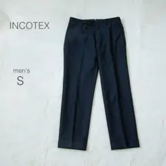 【INCOTEX】インコテックス スラックス ウール ネイビー スリムフィット
