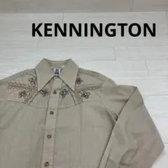 KENNINGTON ケニントン　70’s フラワー刺繍 長袖シャツ