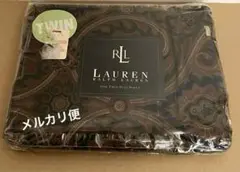 未使用品☆ラルフローレン ワンツインフラットシーツ 花柄 赤系 深紅 US製