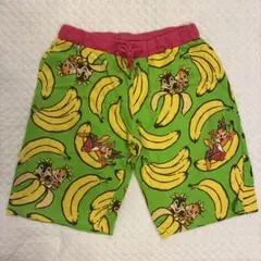 チップとデール　バナナ柄ショートパンツ　ディズニー