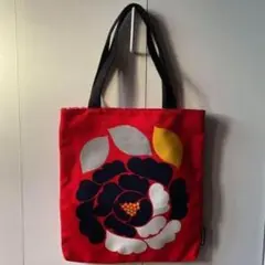 【新品同様】マリメッコ marimekko 花柄 ドット柄 ハンド トートバッグ