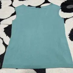 ミントグリーン ノースリーブニット