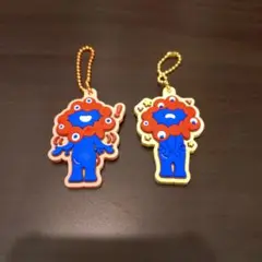 ミャクミャクぷっくりラバマスビスケット2個セット　4ふりふり　6あせあせ