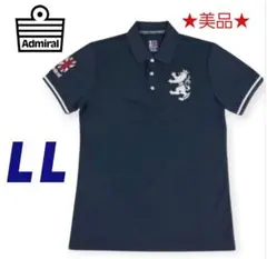 美品★アドミラルゴルフ 半袖ポロシャツ ネイビー メンズ L10周年限定モデル