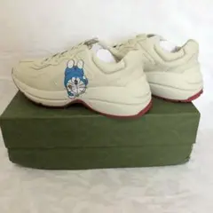 新品 グッチ GUCCI ドラえもん ダッドスニーカー レザー 26cm