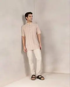 新品未使用！Fabindia ファブインディア　メンズ　ショートクルタ