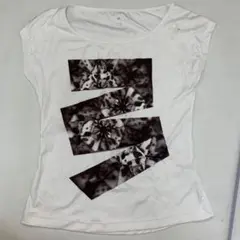 ホワイト グラフィックプリント Tシャツ