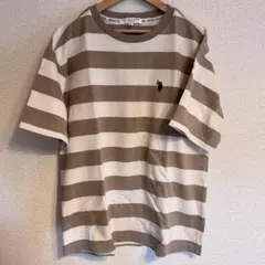 ユーエスポロ アッスン リサイクルコットン ボーダーシャツ Ｔシャツ Mサイズ