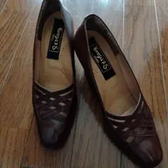 GINZA St.Maxy 本皮 ダークブラウンパンプス