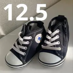 最終お値下げコンバース ベビー ハイカットシューズ ブラック　12.5