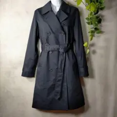2019未使用品【UNIQLO】レディーストレンチコート(M)ネイビー 綿