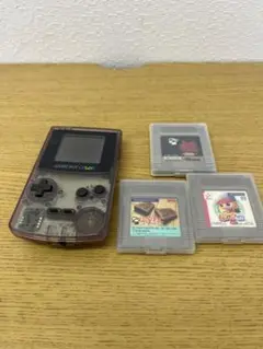 ゲームボーイカラー　GAME BOY COLOR クリアパープル　ソフト3本付き